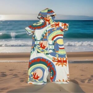Towel Club Towel Fitted Jumpsuit Color Print Abstract